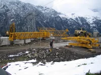 Kranmontage auf dem Fellhorn